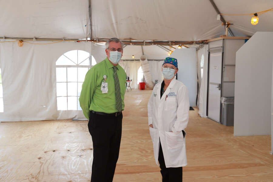 Inside Bayhealth Hospital's ED Tents for Overflow COVID-19 Patients